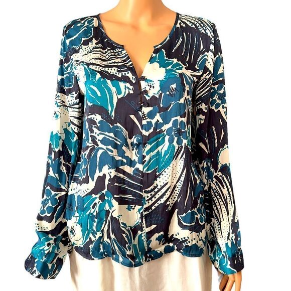 SANCTUARY Abstract Multicolored Print Long Sleeves SMALL - Picture 1 of 16